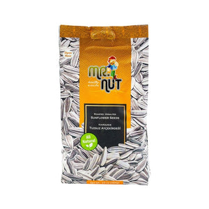Bag of Mr Nut sunflower seeds on a white background