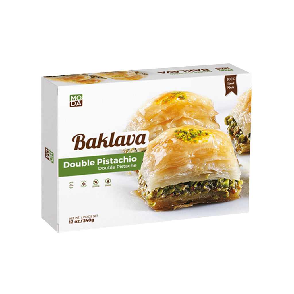 Moda Baklava Double Pistachio 9pcs Turkish Pistachio Dessert Altin Grocery Moda Baklava Double Pistachio 9pcs Turkish Pistachio Dessert Altin Grocery