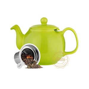 SAKI LARGE PORCELAIN TEAPOT W INFUSER GREEN - Altin Grocery Teapot Saki