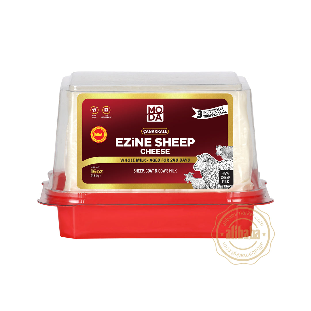 MODA SLICED EZINE SHEEP CHEESE RED LABEL 16OZ/454GR - Altin Grocery White Cheese Moda