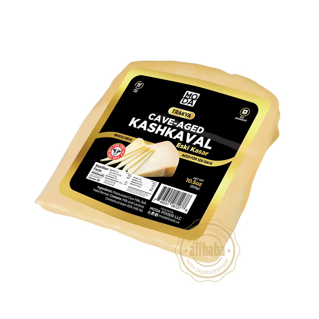 MODA CAVE AGED KASHKAVAL (ESKI KASAR) TRAKYA 10.5OZ/300G - Altin Grocery Kashkaval Cheese Moda