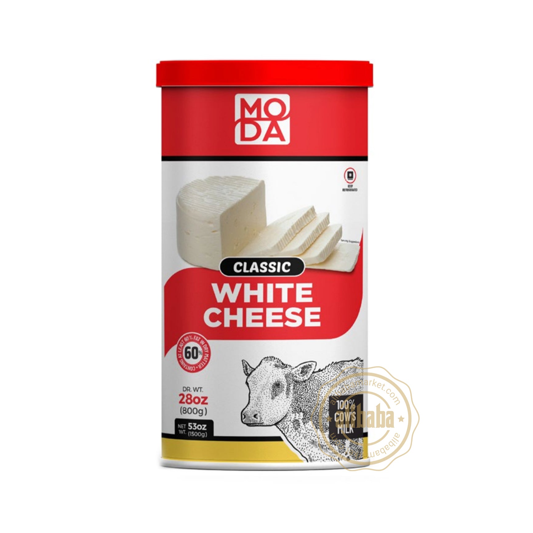MODA CLASSIC WHITE CHEESE RED LID 800G – Altin Grocery