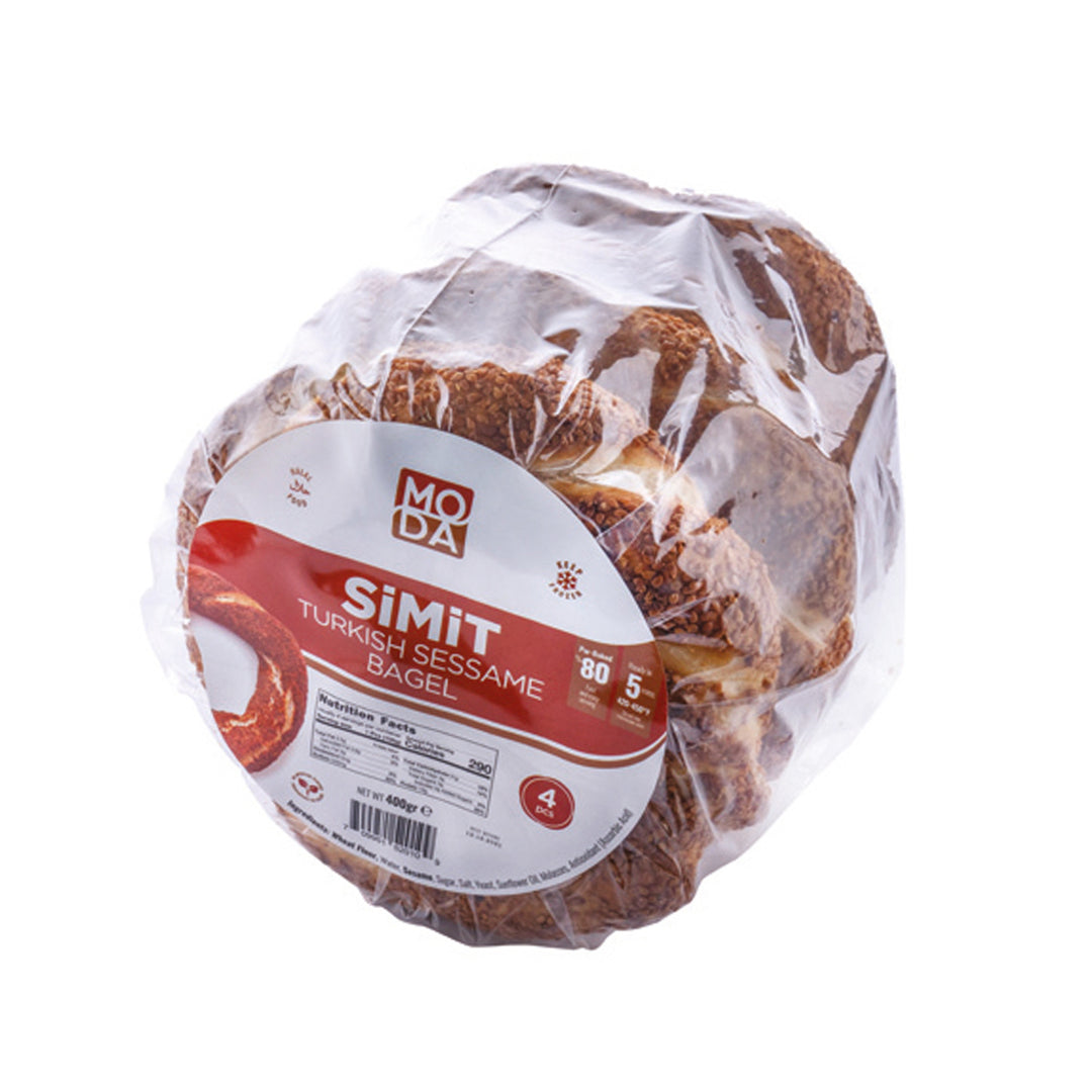 MODA TURKISH SESAME BAGEL (SIMIT) PRE-BAKED 4PCS - Altin Grocery Simit Moda