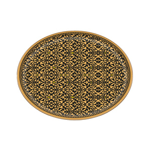 GL CAGLA BRIGHT GOLD GLASS TRAY 31CM - Altin Grocery Tray Altin Grocery