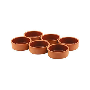 CLAY BOWL VELVET 8.5 cm x 4.5 cm (3.3" x 1.8") 6 PCS SET