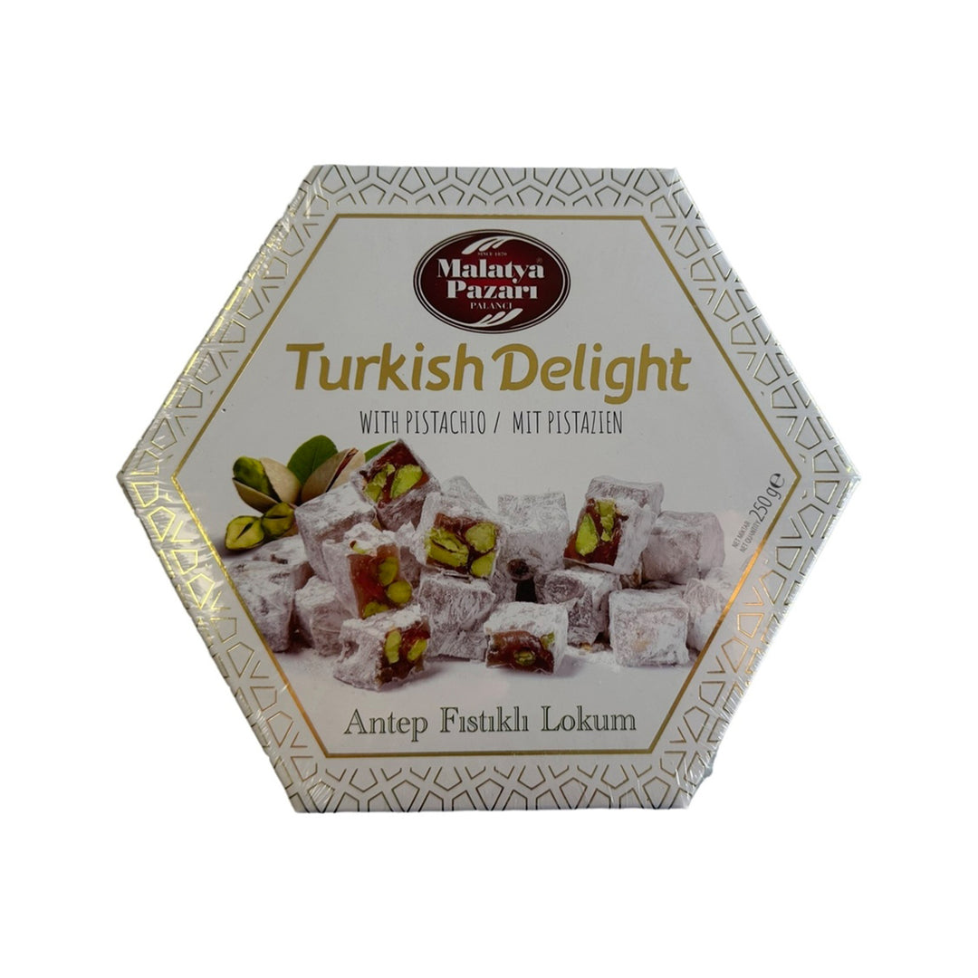 MALATYA PAZARI TURKISH DELIGHT W PISTACHIO 250G - Altin Grocery Turkish Delight Malatya Pazari