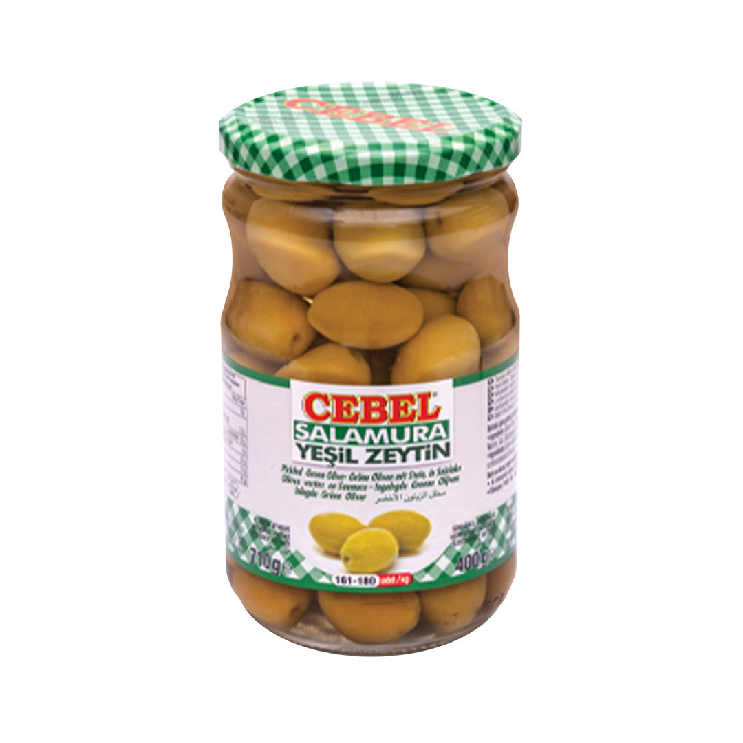 CEBEL PICKLED GREEN OLIVES (JAR) 400GR - Altin Grocery Olive Cebel