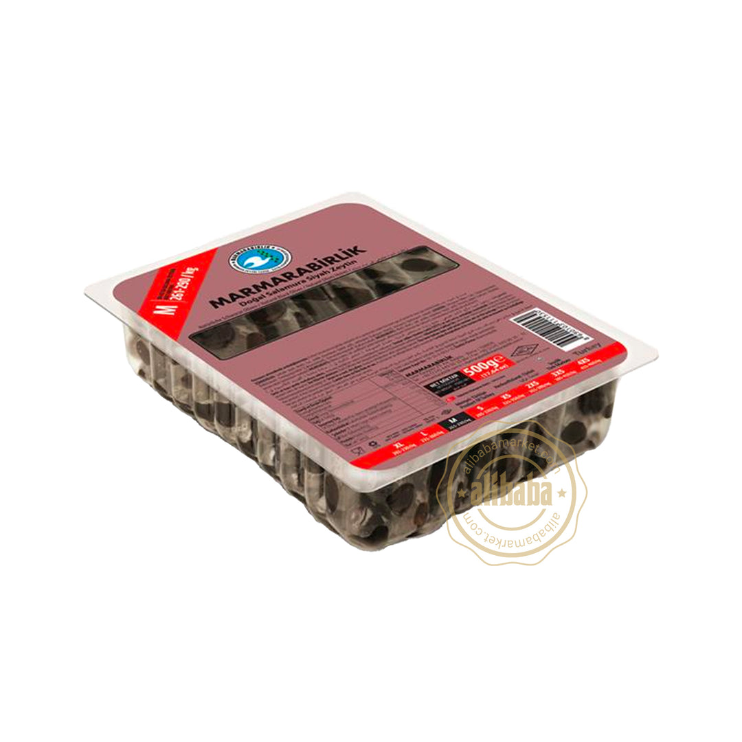 MB GEMLIK BLACK OLIVES M SUPER 500GR VACUUM - Altin Grocery Olive Marmarabirlik