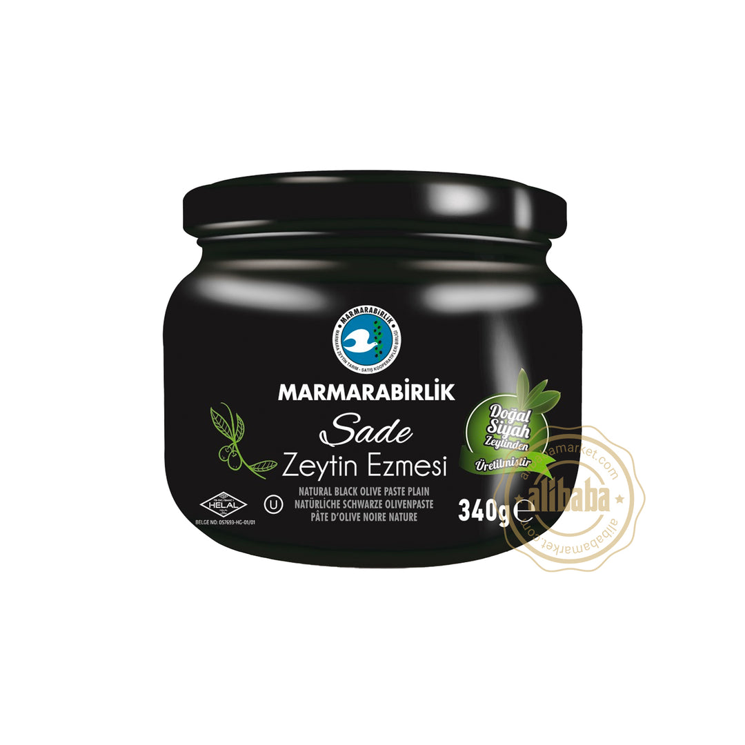 MB BLACK OLIVE PASTE 340GR GLASS - Altin Grocery Paste Marmarabirlik