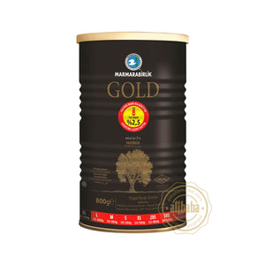 MB GEMLIK BLACK OLIVES GOLD XL %2.5 SALTY 800GR CAN - Altin Grocery Olive Marmarabirlik