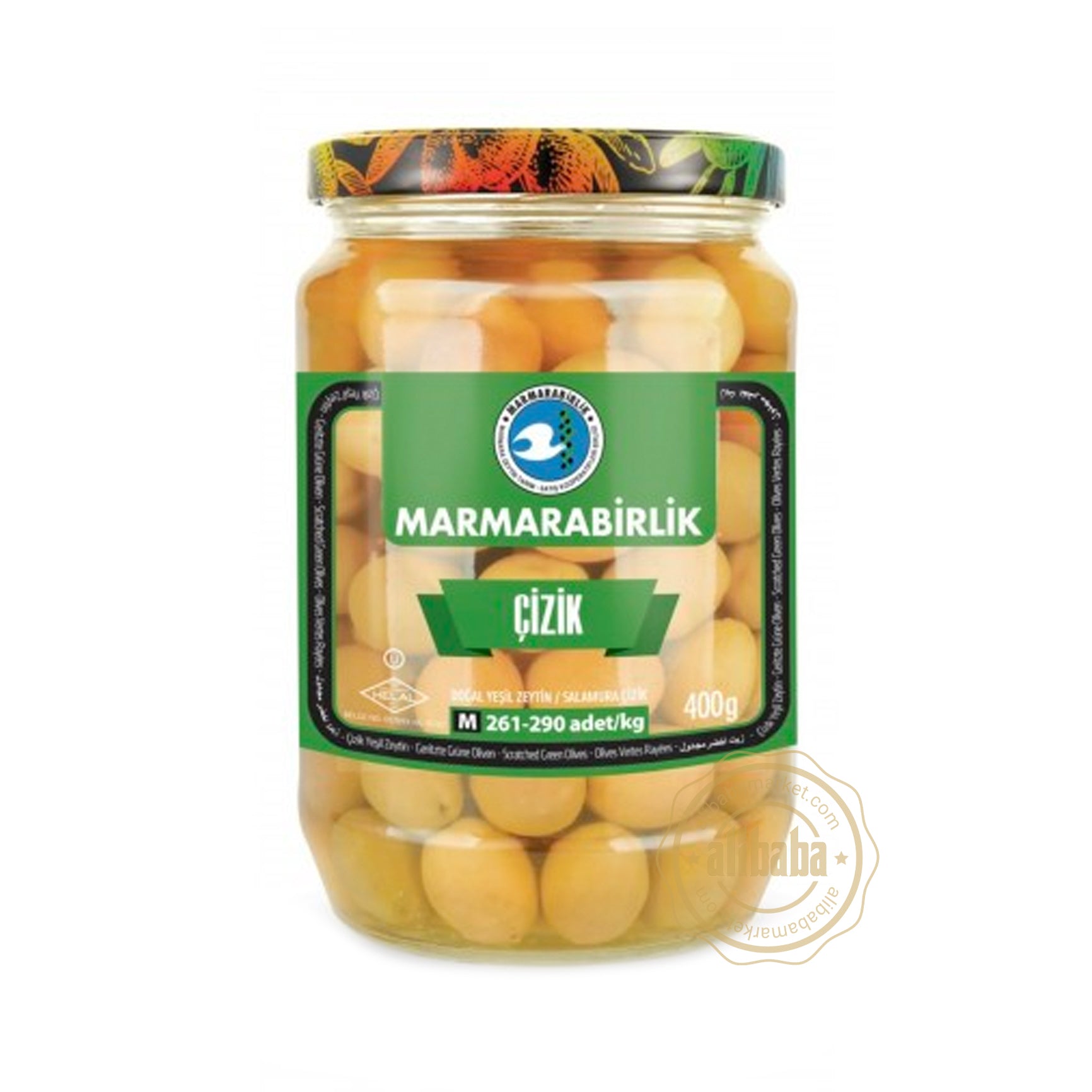 MB GREEN OLIVES M SCRATCHED (261-290) 400GR GLASS – Altin Grocery
