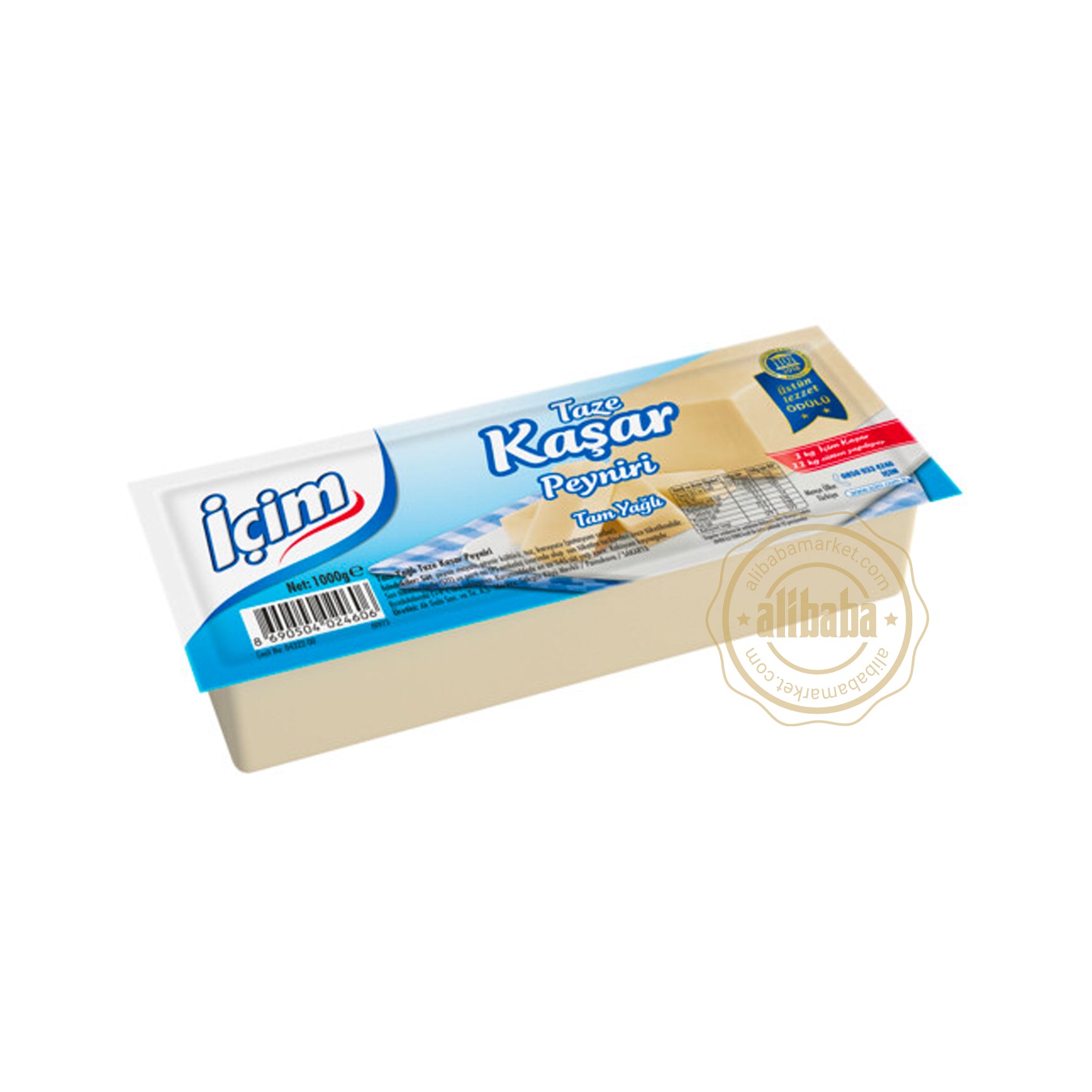 Ulker Icim Kashkaval Cheese 1kg – Halal Turkish Kaşar Cheese