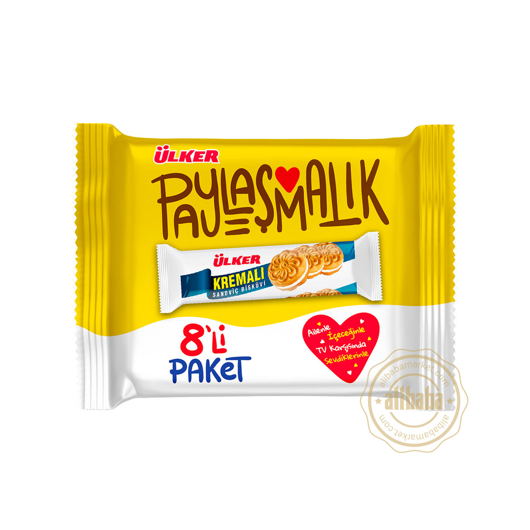 ULKER CREAM BISCUIT PLAIN 8PCK 488GR - Altin Grocery Biscuits Ulker