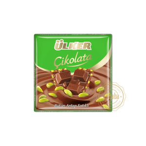 ULKER PISTACHIO MILK CHOCOLATE BARS 65GR