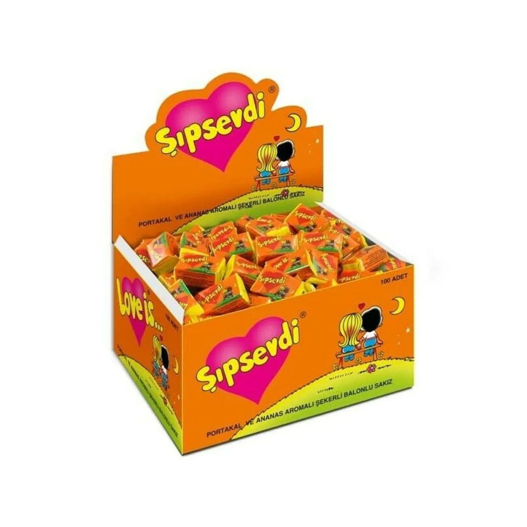 SIPSEVDI GUM 100PCS (ORANGE-PINEAPPLE) - Altin Grocery Gum Sipsevdi