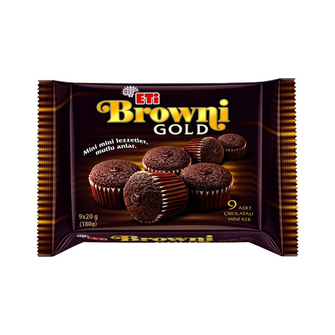 ETI BROWNI GOLD MINI 9PC 180GR - Altin Grocery Cake Eti