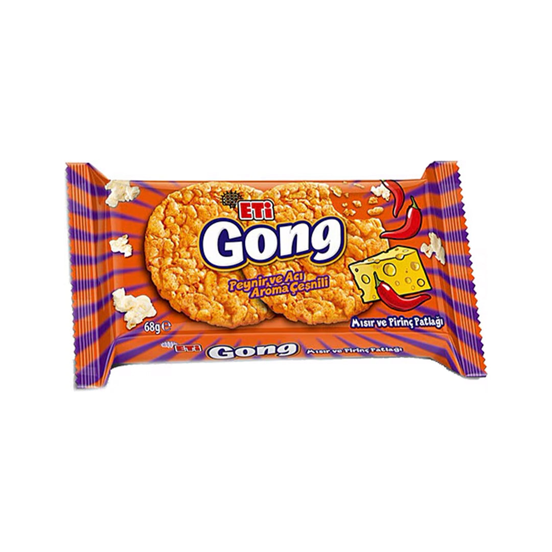 ETI GONG POPS CHEESE HOT 68G - Altin Grocery Popcorn Eti