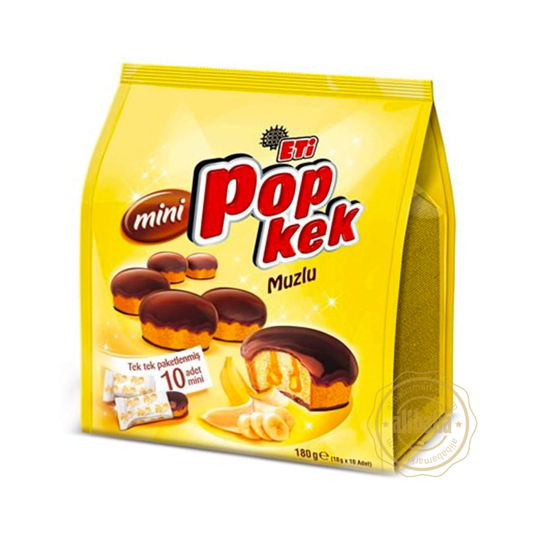 ETI POP CAKE MINI BANANA 180GR - Altin Grocery Cake Eti