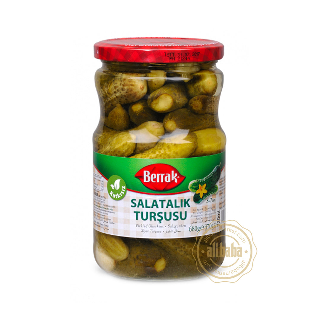 BERRAK GHERKIN PICKLES (SALATALIK TURSUSU) NO:1 720ML GLASS