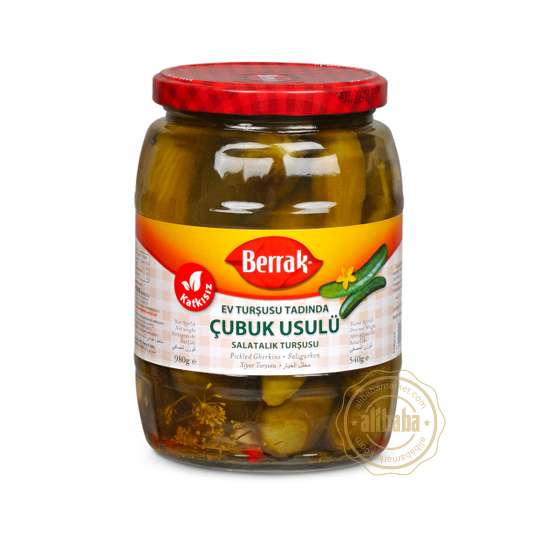 BERRAK GHERKIN PICKLES (CUBUK USULU) 1062ML GLASS