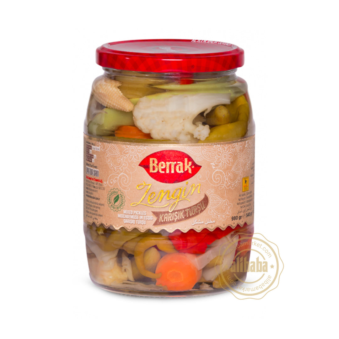 BERRAK RICH MIXED PICKLES 1062ML GLASS