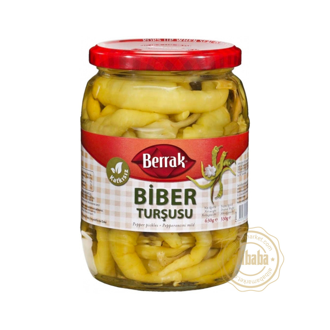 BERRAK YELLOW PEPPER PICKLES MILD 720ML GLASS