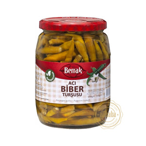 BERRAK HOT PEPPER PICKLES 720ML GLASS