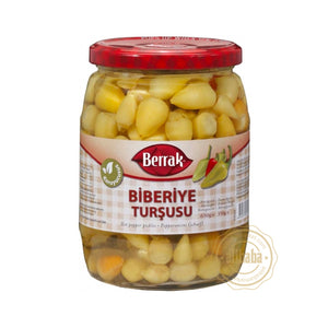 BERRAK HOT PEPPER PICKLES (BIBERIYE) 720ML GLASS