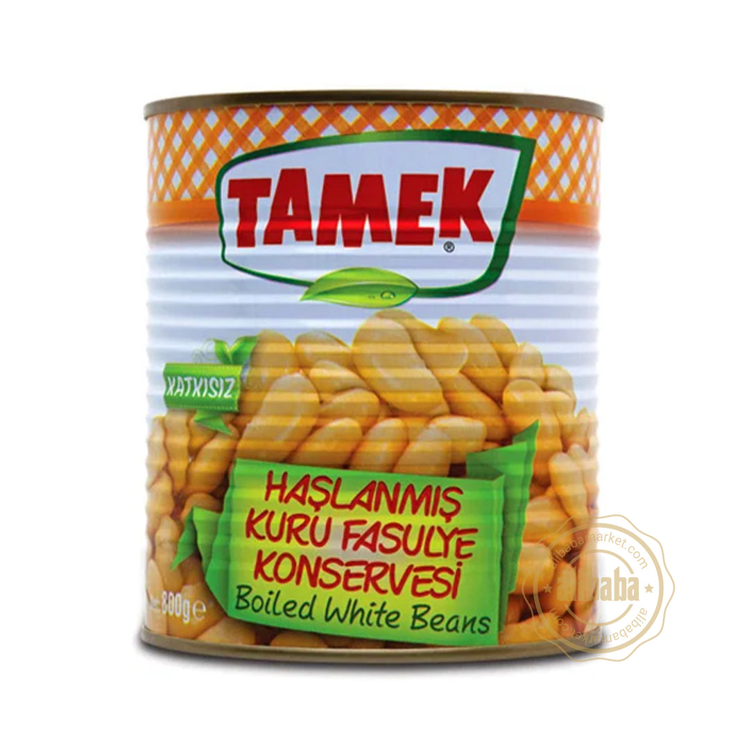 TAMEK BOILED WHITE BEANS 800GR CAN - Altin Grocery Canned Food Tamek
