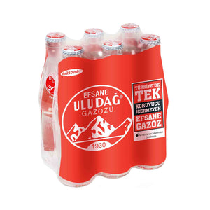 ULUDAG GAZOZ 250ML GLASS X 6 - Altin Grocery Mineral Water Uludag