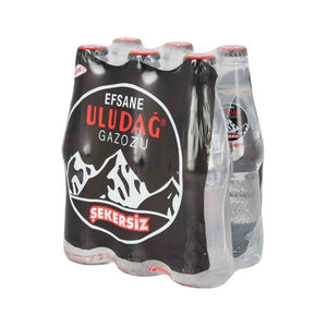 ULUDAG GAZOZ SUGAR FREE 250ML GLASS X 6 - Altin Grocery Mineral Water Uludag