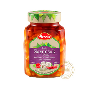 SERA PICKLED GARLIC W PEPPER SAUCE 690GR - Altin Grocery Ready Meal Sera