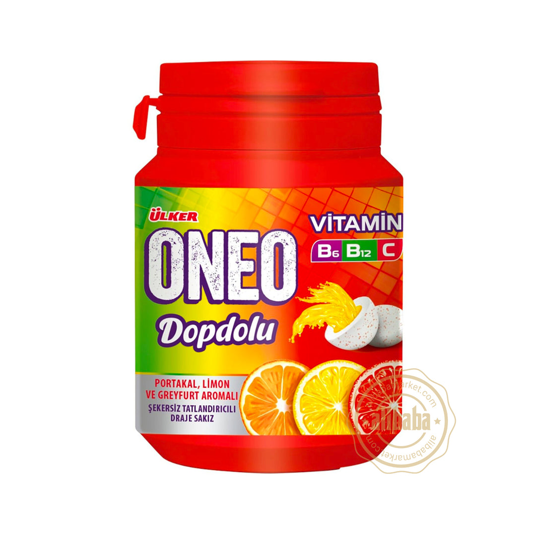 ULKER ONEO DOPDOLU MIX FRUIT GUM 48G - Altin Grocery Gum Ulker