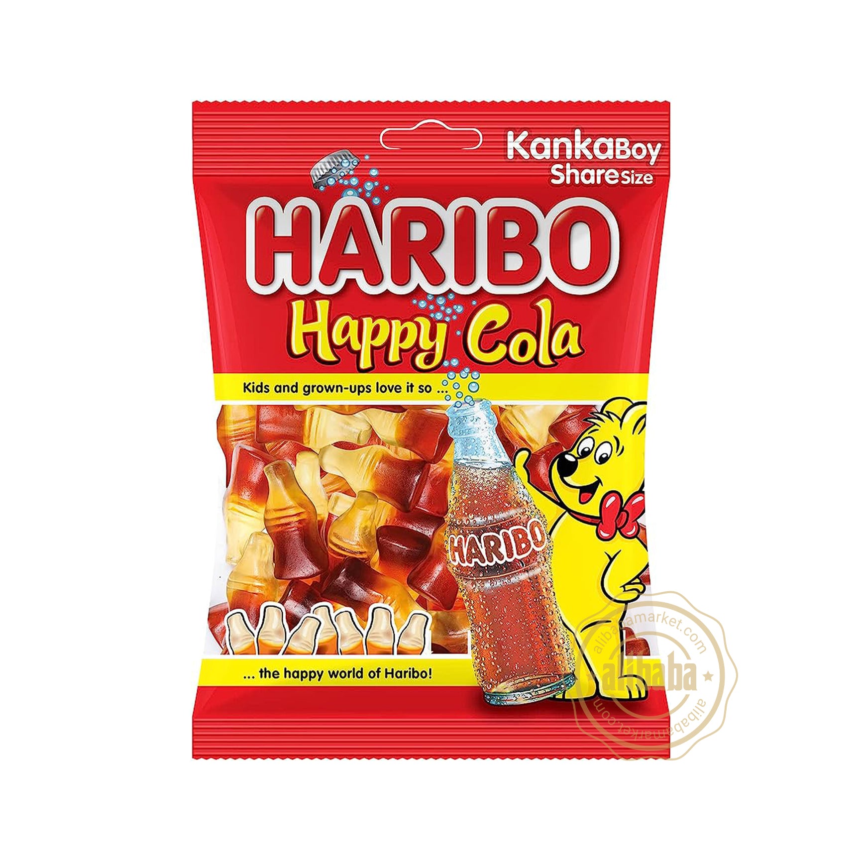 Haribo Happy Cola 80gr Bag – Classic Cola Flavored Gummy Candy For