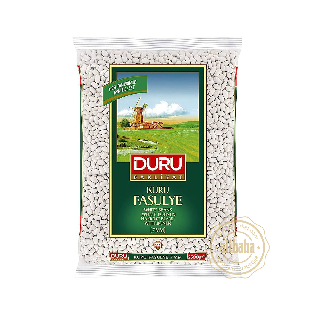 DURU DRY WHITE BEANS 7MM 2.5KG - Altin Grocery Bean Duru