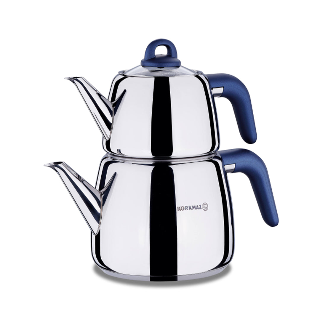 KORKMAZ BELLA AZURA TEA POT SET 1.0 LT - 2.0 LT