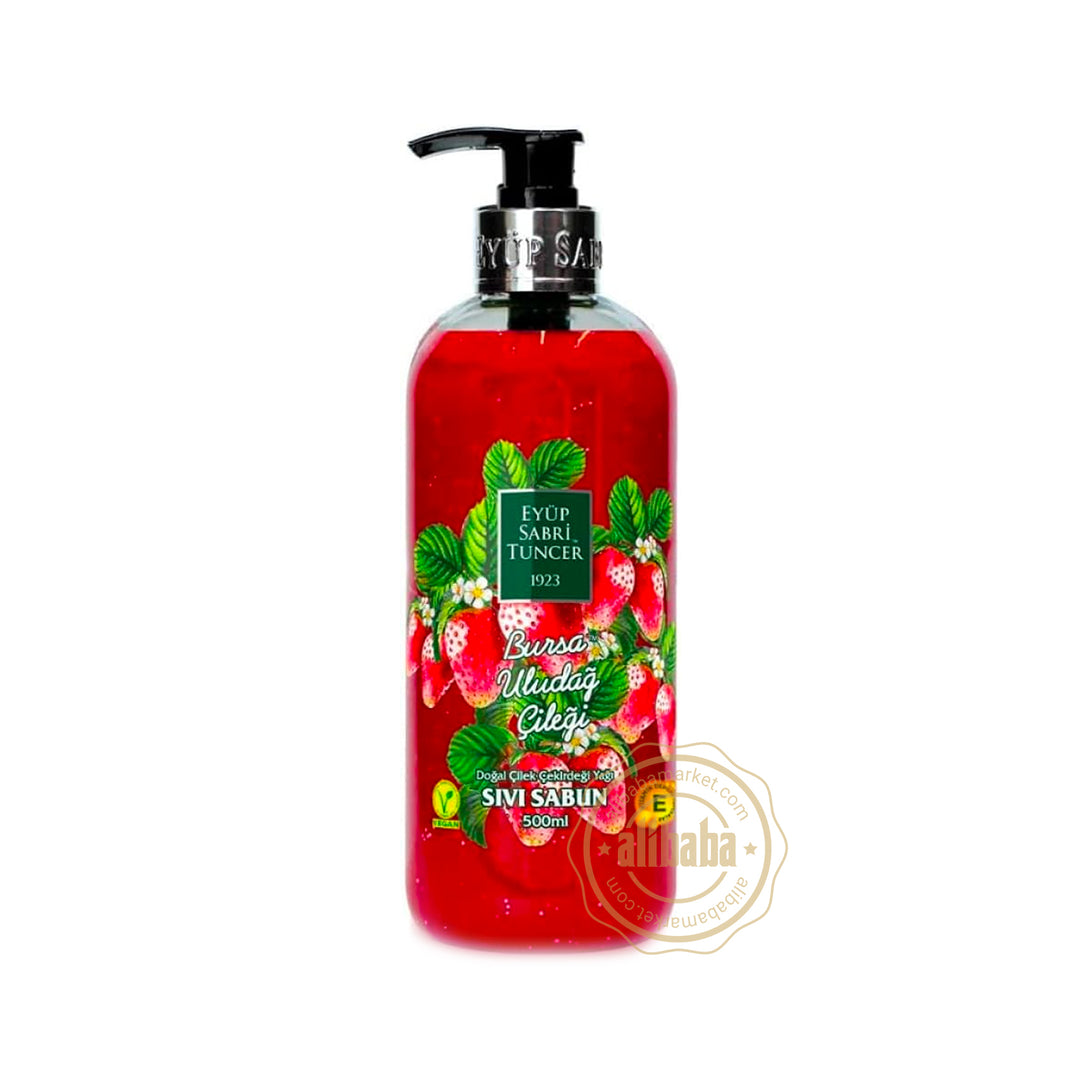 EYUP SABRI LIQUID SOAP BURSA ULUDAG SRAWBERRY 500ML - Altin Grocery Soap Eyup Sabri Tuncer