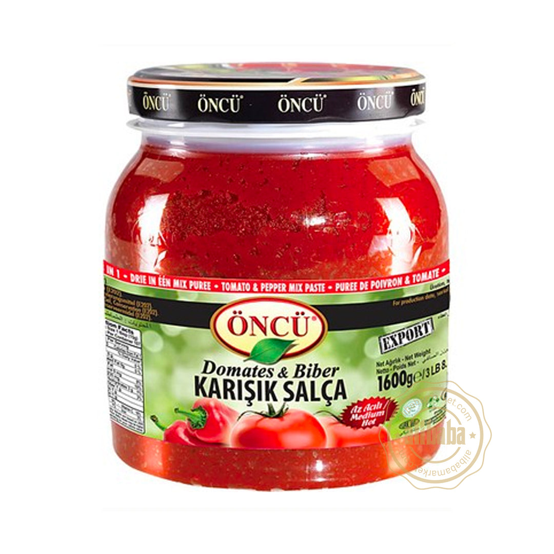 ONCU MIX PASTE PEPPER&TOMATO 1600 GR - Altin Grocery Paste Oncu