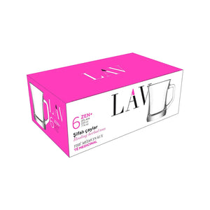 LAV MUG ZEN ZPL404F 6PCS - Altin Grocery Glassware Lav