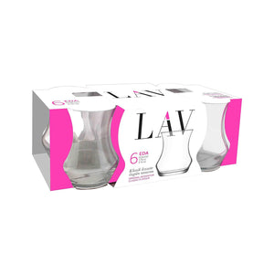 LAV TEA GLASS SET EDA EDA332E 6 PCS - Altin Grocery Glassware Lav
