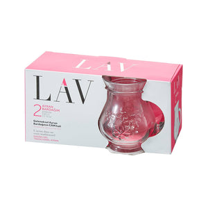 LAV KULPLU GLASS SET 2 PIECE AYR034 - Altin Grocery Glassware Lav