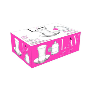 LAV TEA SET INCI & CANDY BOWL 13 PCS - Altin Grocery Glassware Lav