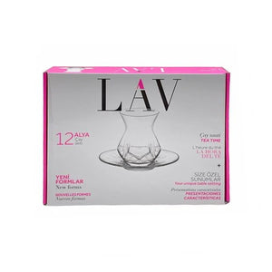 LAV TEA GLASS 165CC ALYAS1 12 PCS - Altin Grocery Glassware Lav