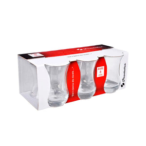 PASABAHCE TEA GLASS 42381 INCE BELLI 125 cc (4 1/4 oz) 6 PCS - Altin Grocery Glassware Pasabahce
