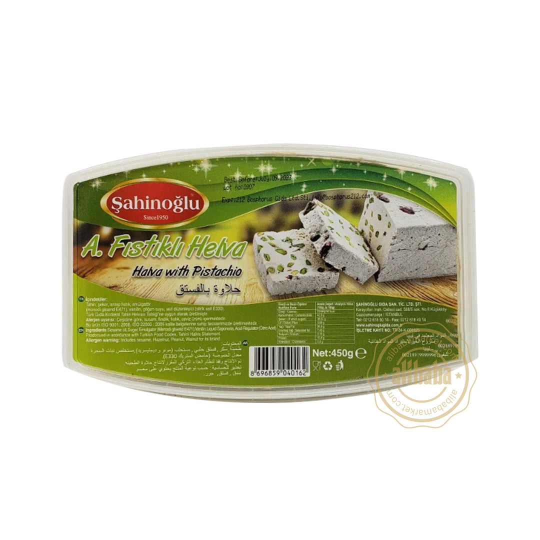 SAHINOGLU HALVA W PISTACHIO 450GR - Altin Grocery Halva Sahinoglu
