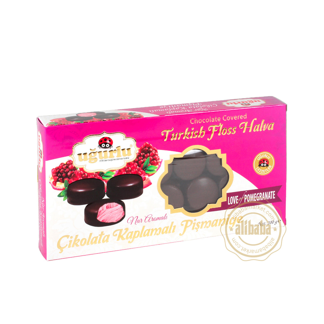 UGURLU COTTON CANDY COVERED W POMEGRANATE CHOCOLATE 200GR (KOD 114)