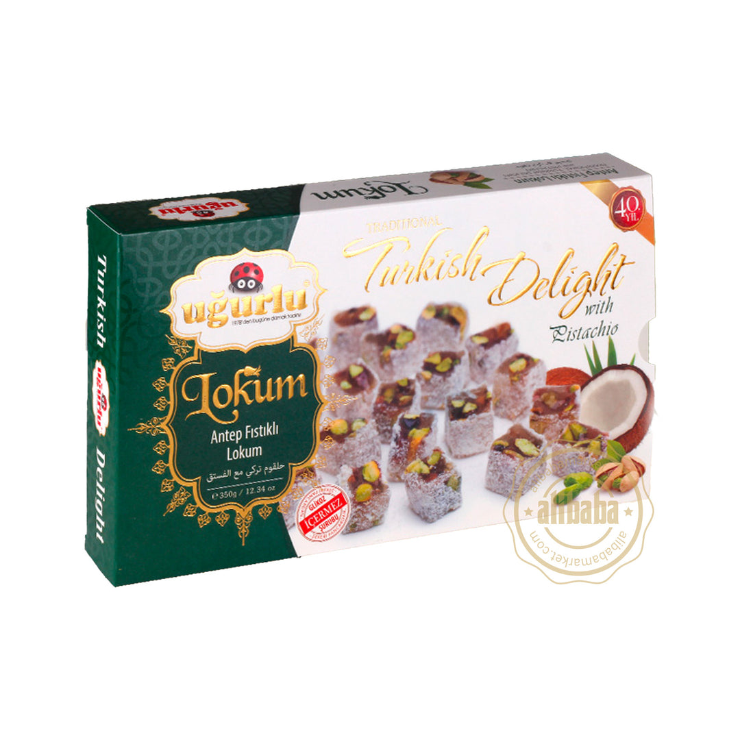 UGURLU TURKISH DELIGHT COCONUT PISTACHIO 350GR (KOD 356) - Altin Grocery Turkish Delight Ugurlu