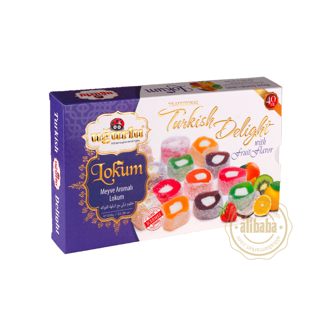 UGURLU TURKISH DELIGHT W FRUIT FLAVOR 350GR (KOD 364)