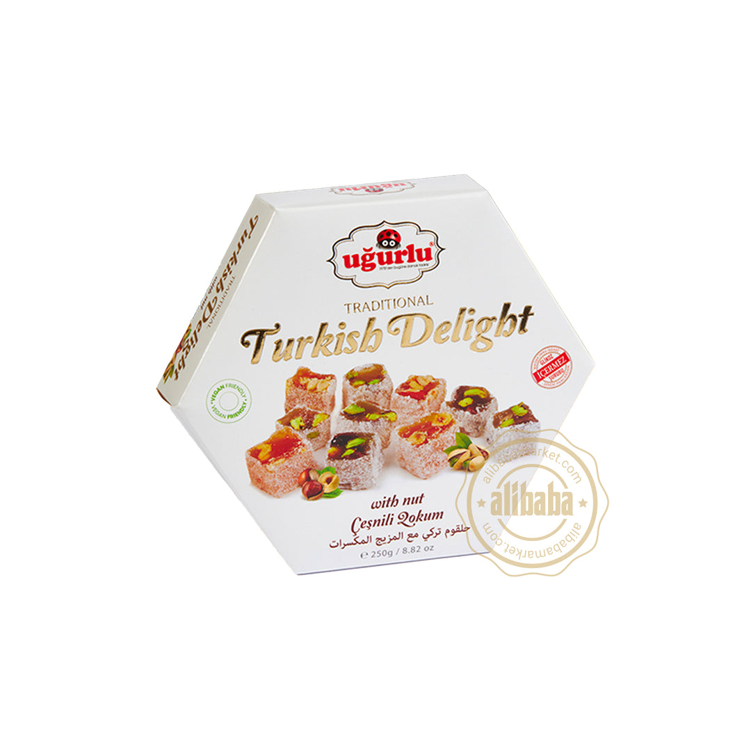 UGURLU TURKISH DELIGHT W NUTS 250GR (KOD 493)