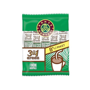 KAHVE DUNYASI 3 IN 1 HAZELNUT COFFEE (BAG) 8X18G - Altin Grocery Coffee Kahve Dunyasi